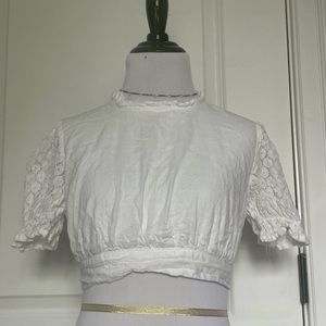 Shein Puff Sleeve Crop Top